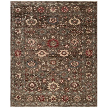SAFAVIEH Samarkand Hand Knotted Rectangle Area RugBrown & Taupe 10 x 14 ft. SRK135T-10